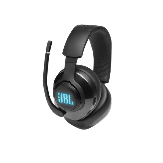 JBL Quantum 400 - Black - USB over-ear PC gaming headset with game-chat dial - Detailshot 2 image number null